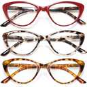 EYEURL 5 Pack-Reading Glasses for Women Fashion Cat Eye Reading Glasses Blue Light Blocking Computer Readers with Spring Hinges Cat Eye Eyeglasses 2.5