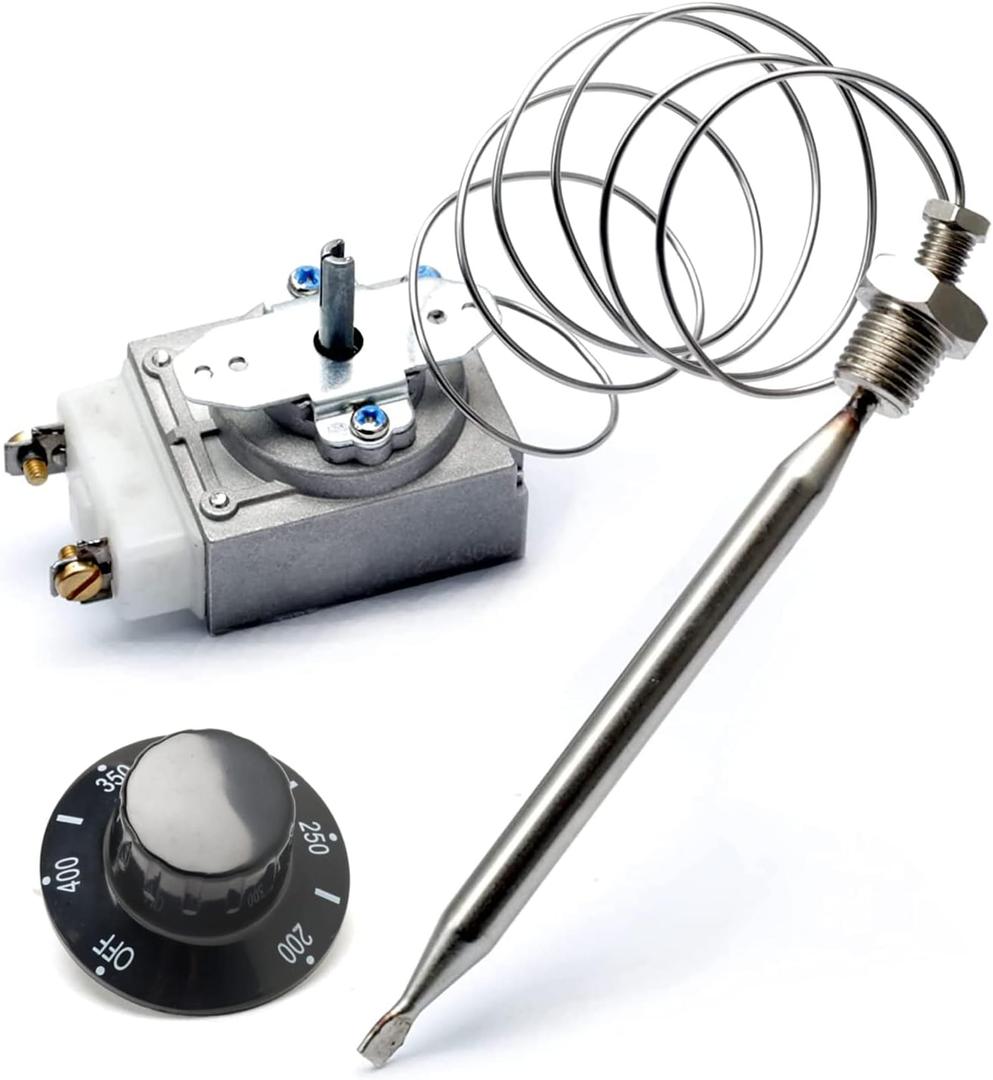 1175 Thermostat RX-1-36, 60125401 for Fryer 1/4" Mpt Stuff Box Compatible with Pitco 60125401 fit for Royal Range 3113, Deep Fryer Thermostat 200-400F