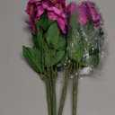 Fake Hibiscus Artificial Flowers Plants for Outdoors Decoration, 4 Bundles Silk Hibiscus Tropical Flowers Artificial Realistic UV Resistant Faux Flower for Outside Planter Patio Porch Garden, Purple