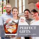 Onebttl Godfather Gifts, Whiskey Glass Funny Gift Idea for The Best Godfather for Proposal, Christmas, Birthday, Box and Greeting Card Included - THE MAN THE MYTH THE LEGEND