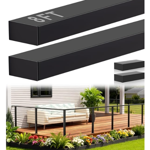 8FT Black Stainless Steel Railing Post