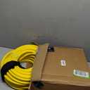 POWGRN 150 Ft 10AWG Outdoor Extension Cord Waterproof Heavy Duty 10 Gauge, Flexible Cold-Resistant Long Power Cord Outside with Lighted Indicator End, 15Amp 1875W SJTW Yellow ETL Listed
