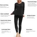 PISIQI Thermal Underwear Women Ultra-Soft Long Johns Set Base Layer Skiing Winter Warm Top & Bottom