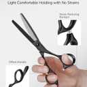 ULG Seamless Thinning Shears Professional Stainless Steel, Teflon Coated, 32-Teeth Texturizing Scissors, Precision Serrated Blades for Natural Thinning and Layering, Ideal for Stylists and Barbers