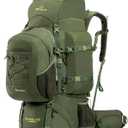 Colonel Pro Metal Frame Rucksack Front Opening Detachable Bag Rain Cover 3 Year (105 Litres, Army Green)