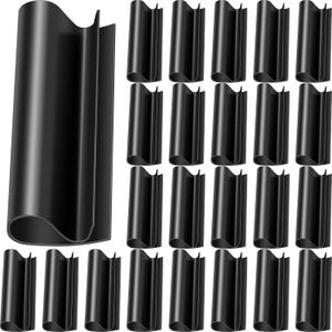 Nuanchu Pool Cover Clips for Above Ground Greenhouses PVC Pipe Clamp Winter Cover Clip for Securing(Black,32 Pieces) (Black)