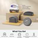 EENOUR Hat Press Machine, Mini Heat Press for Caps with 3 Heating Levels & Auto-Off, Handheld Cap Easy Press with 3"5.5" Arched Heating Plate, 2 Press Platens, A Safety Base