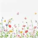 Crisky 100 Pcs Wildflower Floral Luncheon Disposable Napkins for Wedding/Engagement/Bridal Shower/Baby Shower/Anniversary Party Decoration, 3-Ply