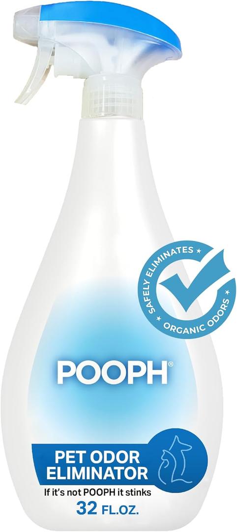 POOPH Pet Odor Eliminator Spray - Patented NO Fragrance NO Harsh Chemicals Organic Odor Eliminator Works On-Contact Home, Auto, Upholstery, and more Fast Easy Safe for Pets, People and the Planet!
