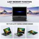 17.3" Portable DVD Player with Bluetooth Hadphones and Carrying Bag,15.4" Wide-Viewing-Angle HD Screen,6-Hours Rechargeable Battery,Car DVD Player for Kids,Support Bluetooth/HDMI in/AV/CD/VCD/DVD/USB