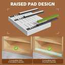 Seinloes 4 Pack Expandable Width (15.15"-26.3") Pull Out Cabinet Organizer 21" Deep with Raising Pad for Framed Cabinets, Upgrade 3 Slide Rails Slide Out Drawers, Roll Out Shelves Adhesive, White