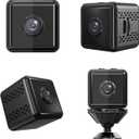 Mini Camera, Home Security Cameras Night Vision Motion Detection for Indoor Outdoor, 128GB Memory Card Storage, Loop Recording, 1080p HD Video Recording, 350mAh Battery