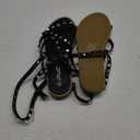 katliu Women's Flat Sandals Strappy Studded Sandals Gladiator Sandals with Ankle Strap, Size 8.5