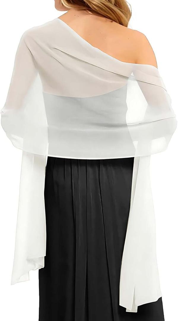 CHICGAL Women's Scarf Shawls and Wraps for Evening Dress Wedding Party Bridal Scarves Sarong Cover Ups