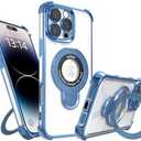 IAIYOXI for iPhone 11 Pro Case with Strong Magnetic Ring Stand, Military-Grade Shockproof, 4 Airbag Corners Protective, Fit for MagSafe, Kickstand Phone Case for iPhone 11 Pro - Blue