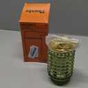 Glass Liquid Soap Dispenser, Refillable Liquid Dispenser with Gold Pump, Hand Soap Dispenser for Bathroom Kitchen, Modern Home Bathroom Decor Liquid Type/Green