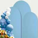 Baby Blue Arch Cover 4ft 5ft 6ft Set of 3 Spandex Arch Backdrop Cover for Wedding Ceremony Birthday Party Baby Shower Engagement Banquet Background Decoration