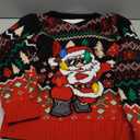 Christmas Santa Sweater With Lights Size 11-12 Years