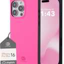 Cocomii - Rectangle Case Compatible with iPhone 16 Pro Max - Compatible with MagSafe, Solid Color, Fashionable Hues, Matte, Magnetic Phone Case for iPhone 16 Pro Max 6.9 inch, Neon Pink