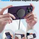 Magnetic for iPhone 17 Pro Max Case, [Anti-Slip] [Military-Grade Drop Protection] [Camera Protection] Skin-Friendly Slim Matte Shockproof Protective Case for iPhone 17 Pro Max, Purple