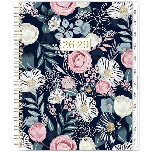 2026-2029 Monthly Planner - 3 Year Planner/Calendar 2026-2029, 36 Monthly planner from Jul. 2026 - Jun. 2029, 9'' x 11'', Calendar planner with monthly Tabs, Back Pocket - Petunia