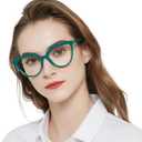 OCCI CHIARI Cat Eye Reading Glasses for Women Fashion Ladies Readers 1.0 1.25 1.5 1.75 2.0 2.25 2.50 2.75 3.0 3.5 (Green)