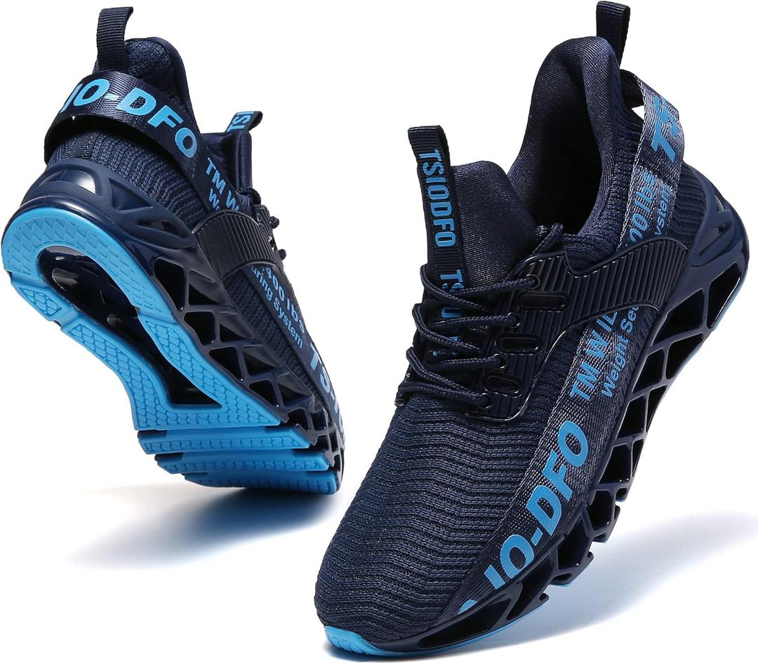 FRSHANIAH Women Athletic Shoes Walking Running Shoes Non-Slip Fashion Sneakers (12, Navy Blue)
