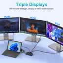 New Surface Dock Triple Displays Dual HDMI+VGA with Power Adapter,12 in 1 Surface Docking Station for Surface Pro 12/11/10/9/8/X/7/6/5/4/3,Surface Laptop 7/6/5/4/3/2/1,Surface Book Go