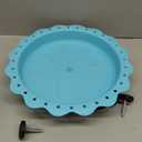 Jvgoo Heated Bird Bath for Outside Winter, Powerful 100W Thermostat Control Heated Bird Baths for Outdoors with 3 Metal Extension Screws, Heated Birdbath Water Heater for Garden Yard Patio Lawn(Blue)