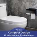  Commercial Toilet Paper Dispenser Wall Mount, Double (2 Roll) Locking Toilet Paper Holder (Black), Compact Two Roll, Side by Side Design Tissue Paper Dispenser