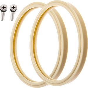 (1 Set) 8 3/8" Pool Light Lens Gasket and Stainless Pilot Screw - Exact Replacements for Pentair 79101600Z and 79104800 - Compatible with Pentair IntelliBrite, AmerLite, and SAM Amerlite Lights (Beige)
