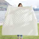 Bedsure GentleSoft White Twin XL Blanket for Bed - Super Soft Cozy Fleece Blankets for Kids, Cute Throws for Girls, Dorm Room Essentials for Girls Teens Back to School, 66x90 Inches