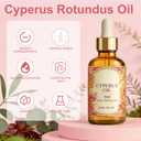 3 x Cyperus Rotundus Oil, Hair Removal Skin Serum, Hair Removal Oil, Moisturizing & Soothing for Smooth Looking Skin with Peppermint, Herbal Formula for Smooth Skin, For All Skin Types