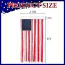 Deloky 2 Pcs 4th of July Rag American Flag Banner, 4 x 2.3 Ft Vintage Patriotic USA Flag Banner, Independence Day Retro American Flags Bunting for Outdoor Garden Yard Home Party Decoration