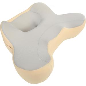 XWZO Laptop Lap Desk with Cushion, Ergonomic Wrist Rest Home Office Laptop Desk, Portable Memory Foam Arm Rest Gaming Pillow, Work or Sleep Pillow Stand for Bed, Eye Mask Included, Beige