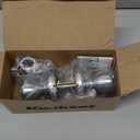 Kwikset Tylo Entry Door Knob with Lock and Key, Secure Keyed Handle Exterior Doorknob, Front Entrance and Bedroom, Satin Chrome, Pick Resistant SmartKey Rekey Security (1 Pack)