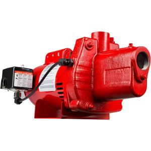 Red Lion RJS-50-PREM 1/2 HP, 12 GPM, 115/230 Volt, Premium Cast Iron Shallow Well Jet Pump, Red, 602206