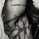 DriftAway Tree Branch Lined Valance Double Layer Blackout Thermal Insulated Abstract Ink Printing Window Curtain Valance Rod Pocket 52 Inch by 18 Inch Plus 2 Inch Header Silver Gray 1 Pack