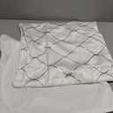 WACOMECO Silver Throw Pillow Covers, Pack of 2 Soft Velvet Decorative Cushion Covers for Couch Sofa Home Decoration, White, 18x18 Inch