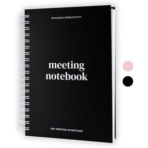 Lamare Meeting Notebook for Work Organization – Perfect Work Notebook for Note Taking, Meeting Planner and Office Supplies for Men & Women