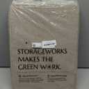 StorageWorks Storage Bins, Fabric Storage Bins for Shelves, Large Storage Baskets with Metal Frame, Closet Baskets and Bins with Handles, Brown and Beige, 2-Pack