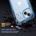 Diaclara Designed for iPhone 14 Case, Full Body Rugged Case with Built-in Touch Sensitive Anti-Scratch Screen Protector, with Camera Lens Protector for iPhone 14 6.1" (Clear Blue)