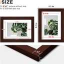 Egofine 5x7 Picture Frames Made of Solid Wood with Plexiglass, Display Pictures 3.5x5/4x6 with Mat or 5x7 Without Mat Set of 4 for Tabletop and Wall Mounting, Walnut Color