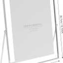 MIMOSA MOMENTS 8x10 Silver Metal Floating Picture Frame, Double Glass Tabletop Display, Modern Minimalist Photo Frame for Home & Office Decor