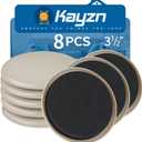 Furniture Sliders 8pcs 3 1/2 inch - Heavy Duty Reusable Round Sliders for Moving Furniture on Carpet, Easily Move Couches/Beds/Armoires