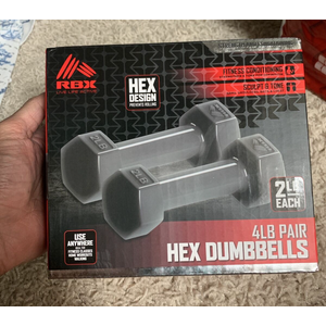 NEW RBX 2 lb Hand Weights Set of 2 (4 lb pair) Toning & Training