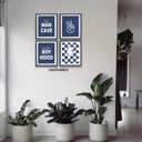 2 x Little Man Cave Retro Preppy Checkered Lightning Peace Sign Long Live Boyhood Poster Prints for Boy Teen Room Dorm Decor,Preppy Decorations Prints Wall Art Unframed 4pcs 8x10inches,Teen Boys Gifts (dark blue)