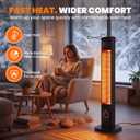 Outdoor Electric Infrared Patio Heater, 1500W, Wall-Mounted & Freestanding