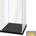 Acrylic Display Case for Collectibles Assemble Clear Acrylic Display Box for Lego Alternative Glass Case for Display Figures Doll Toys Home Storage(8x8x12 inch, 20x20x30 cm)