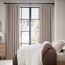 Rustic Country Curtains for Living Room Textured 90 Inch Blackout Curtains Drop Cloth Burlap Window Drapes Farmhouse Boho Linen Oatmeal 2 Panels Pinch Pleated 7-1/2ft Extra Long Heavy Insulated